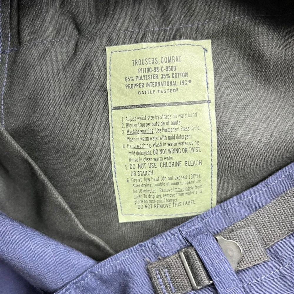 Propper Combat Trousers Mens Medium Regular Navy Blue 34x32 Cargo Ripstop Pants‎